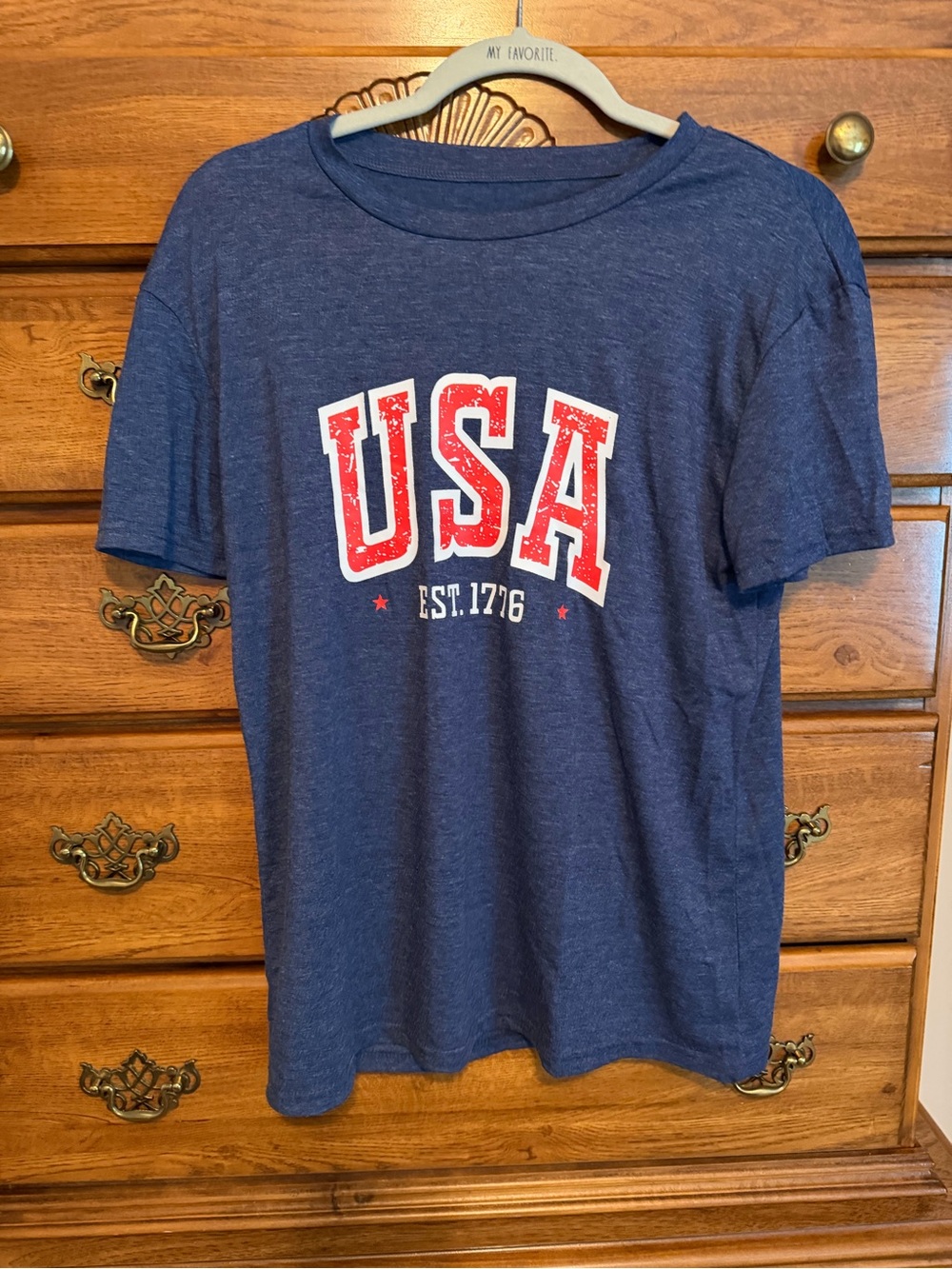 USA Graphic Kids T-Shirt in Navy Blue